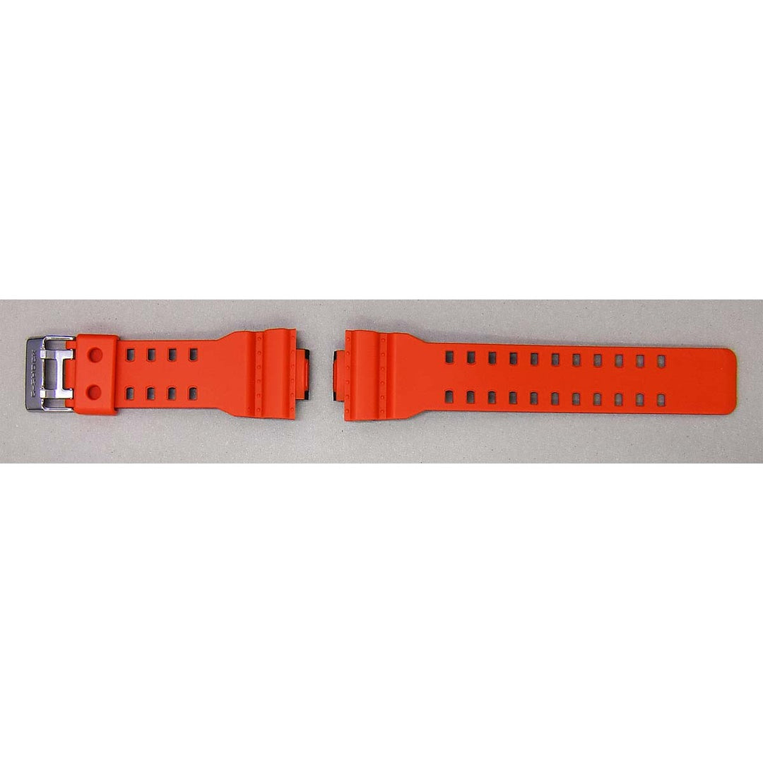 Genuine Casio replacement watch strap for GA-100L-4A, orange colour, part number 10527468