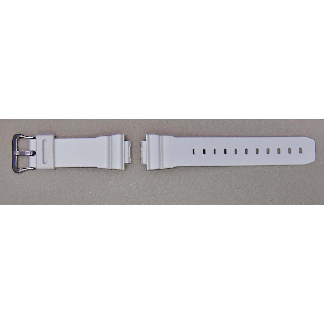 Genuine Casio replacement watch strap for DW-5600MW-7, white colour, part number 10545247