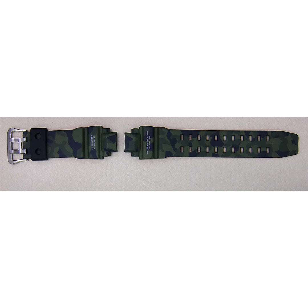 Genuine Casio replacement watch strap for GA-1100SC-3A, green colour, part number 10546217