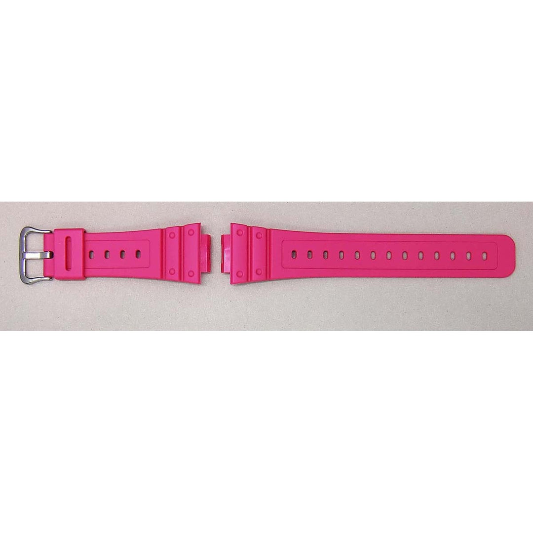 Genuine Casio replacement watch strap for DW-5600TB-4B, pink colour, part number 10556619