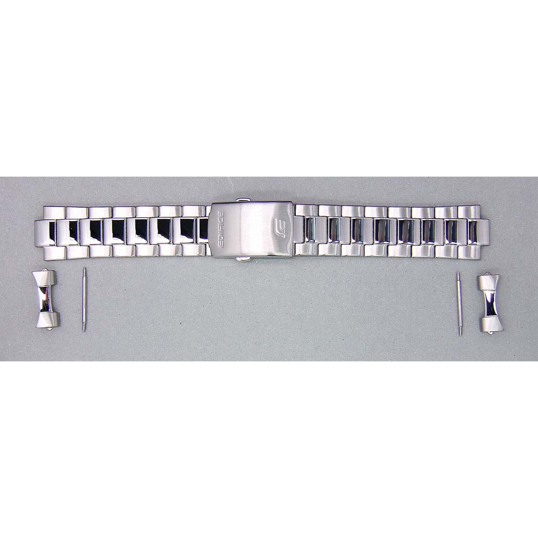 Genuine Casio replacement watch strap for EFV-530DB-2AV, silver colour, part number 10557336