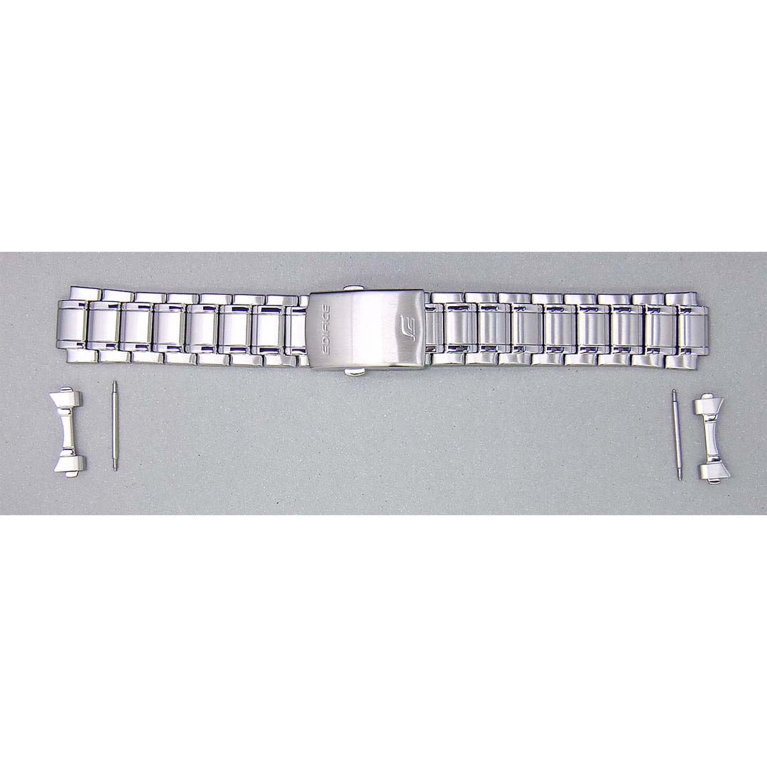 Genuine Casio replacement watch strap for EFS-S510D-7BV, EFS-S510D-2AVU, EFS-S510D-1BV, EFS-S510D-1AVU, silver colour, part number 10559424