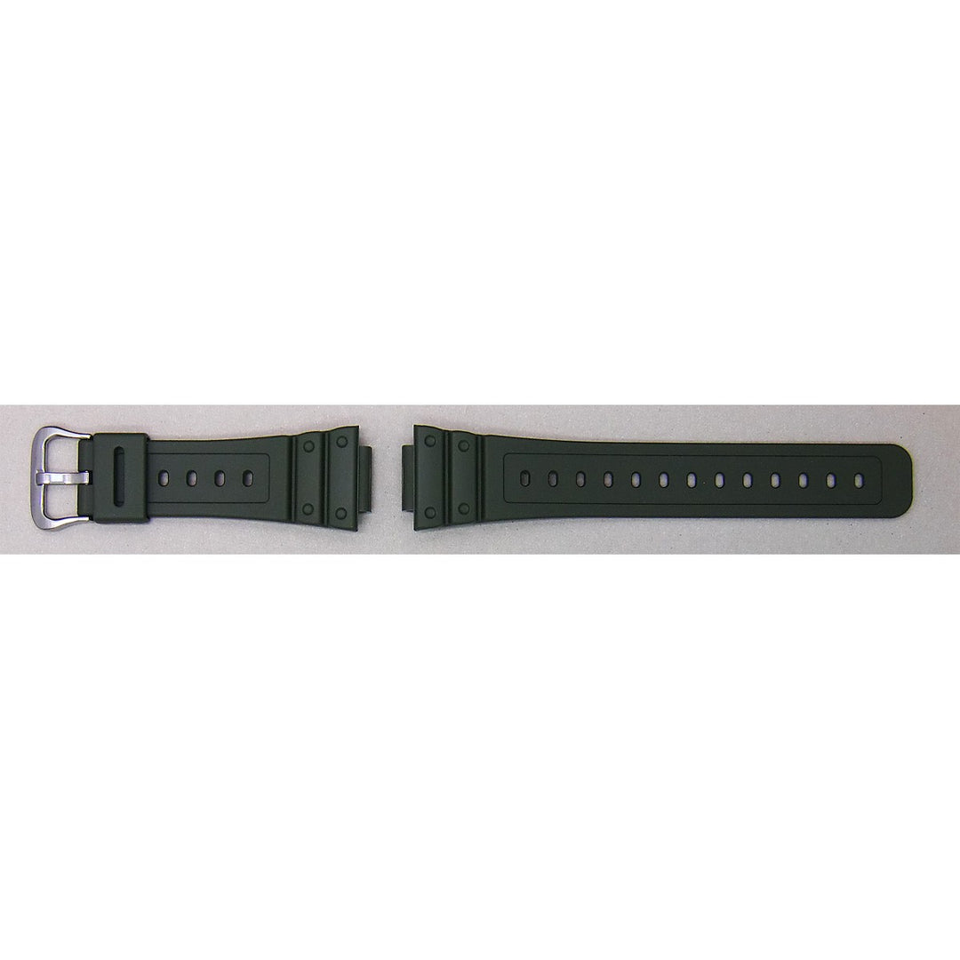 Genuine Casio replacement watch strap for DW-5610SU-3, green colour, part number 10606814
