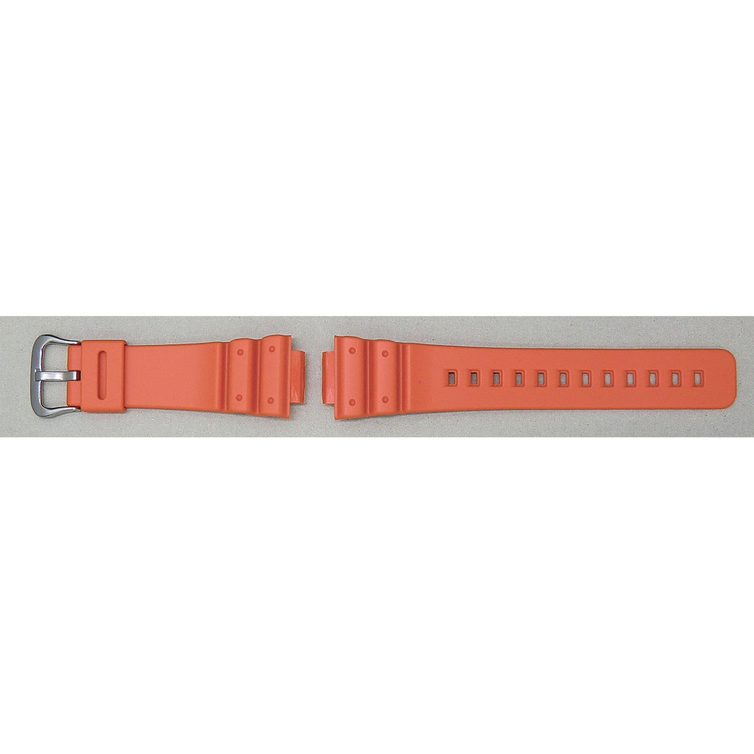 Genuine Casio replacement watch strap for DW-5900TS-4, orange colour, part number 10619189
