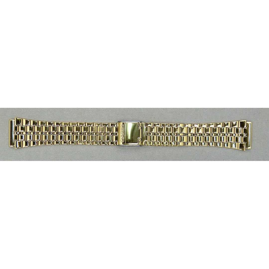 Genuine Casio replacement watch strap for A158WETG-9A, gold colour, part number 10621051