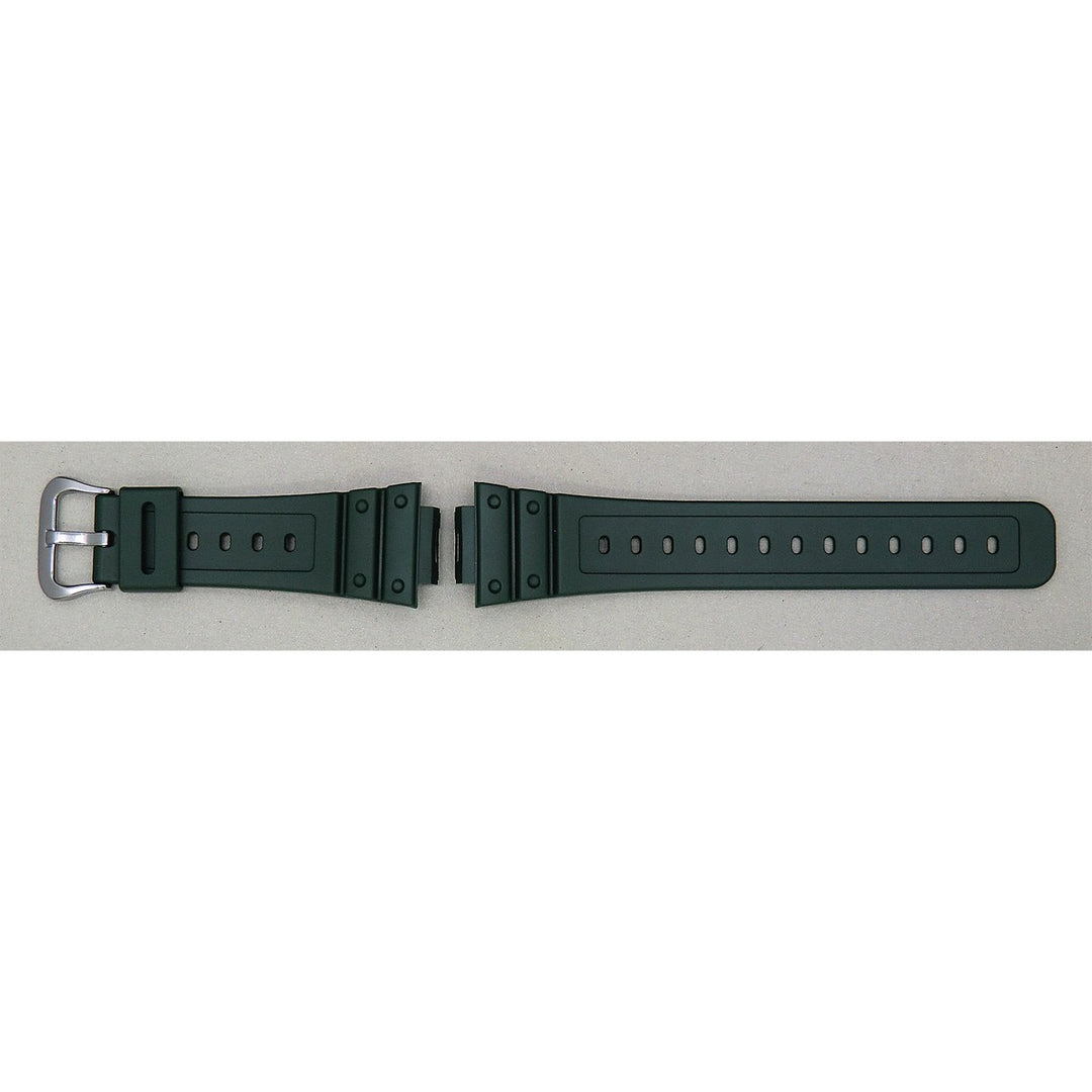 Genuine Casio replacement watch strap for DW-5600RB-3, green colour, part number 10634397