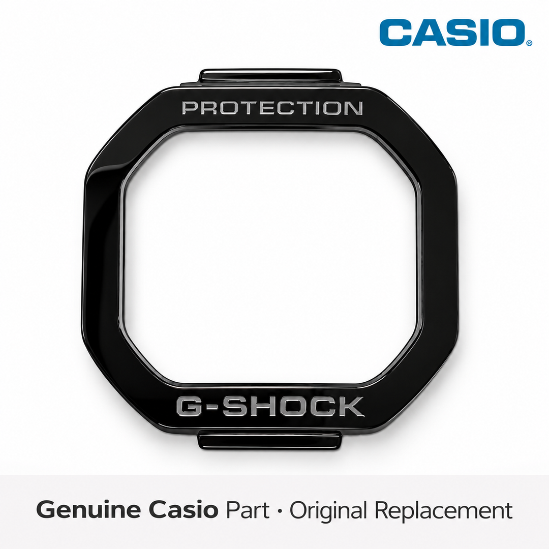 Genuine Casio stainless steel bezel with G-SHOCK Protection lettering, part number 10652142, for DW-H5600MB-1