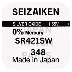Seizaiken SR421SW Silver Oxide Watch Battery | Genuine Japan Made | 348 | Long-Lasting Power