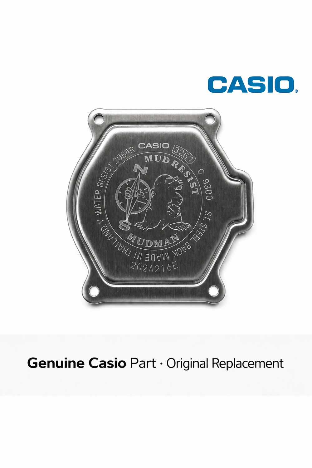 Casio 10392341 Back Case Assembly – Fits Casio G-9300-1 Mudman