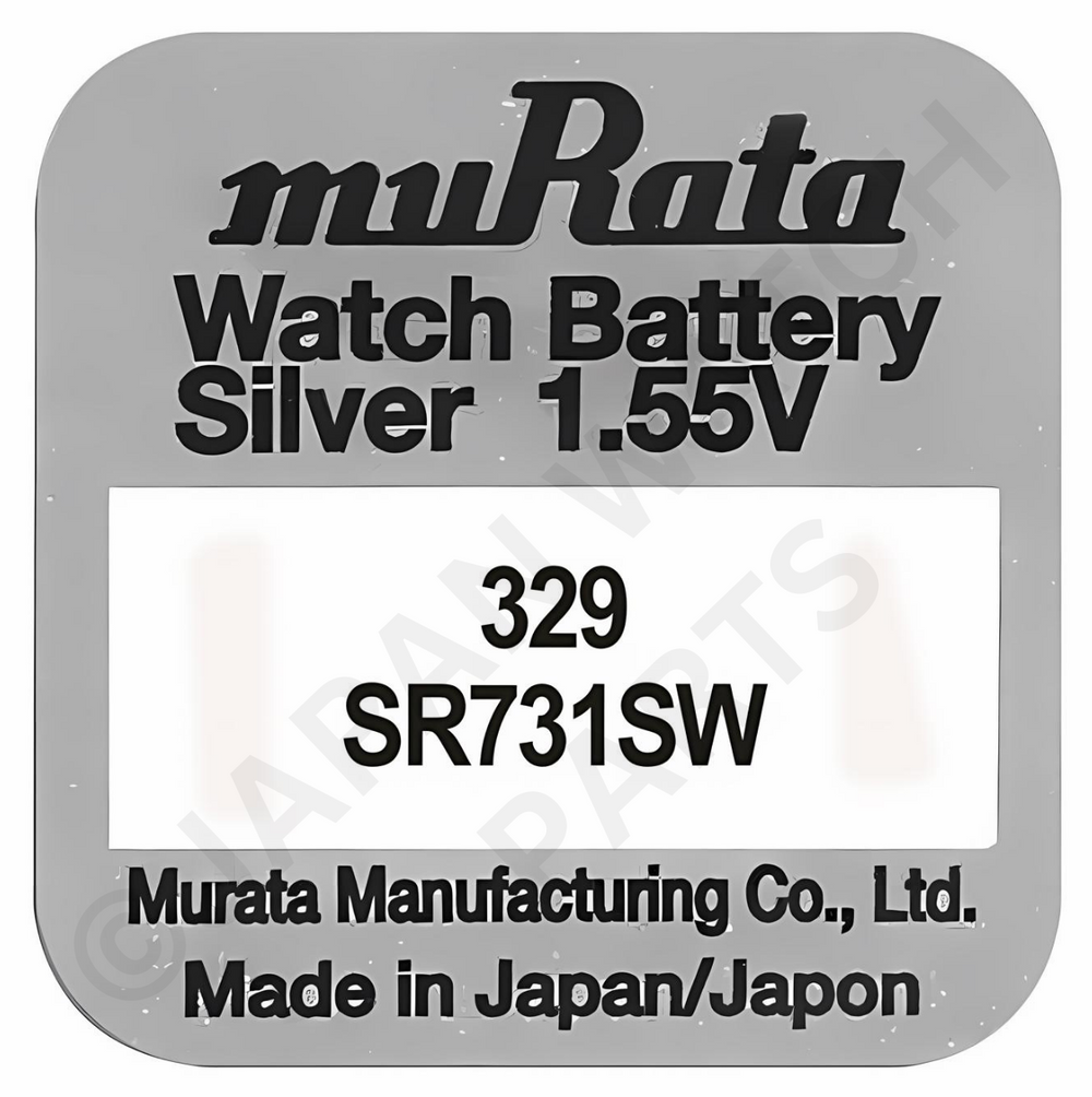 Murata 329 SR731SW 1.55v Silver Oxide, Mercury Free Watch Battery - Made In Japan